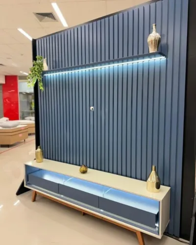 Painel Nobre 2,30m + Rack Requinte 2,12m  100% MDF - GELIUS