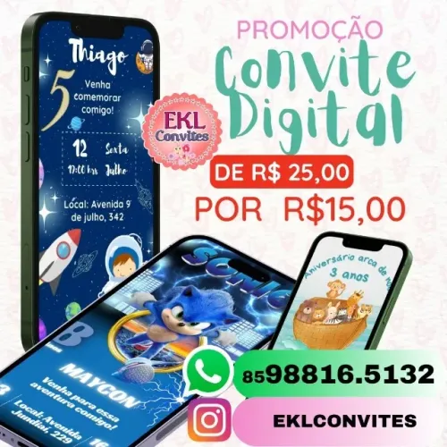 CONVITES DIGITAL IMAGEM - PROMOÇÃO