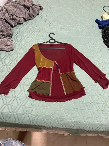 Blusa de manga tecido fino