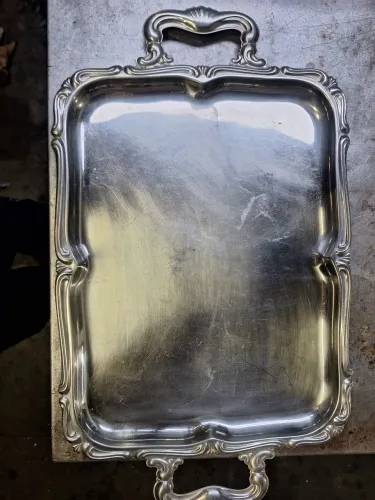 Bandeja Retangular Inox 