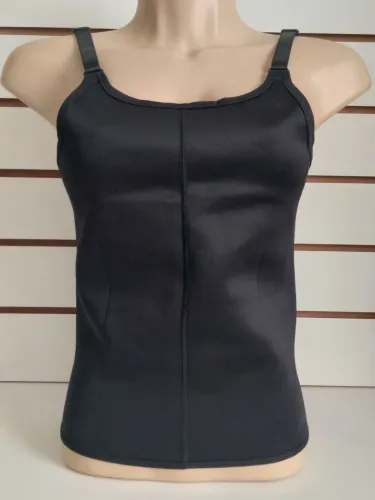 Cinta modeladora regata feminina com zíper e reforço interno