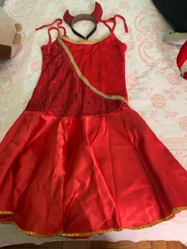 Vestido de Diabinha Vermelho - Fantasia Infantil
