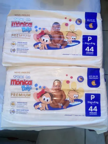 2 pacotes Fralda Turna da Mônica Premium P