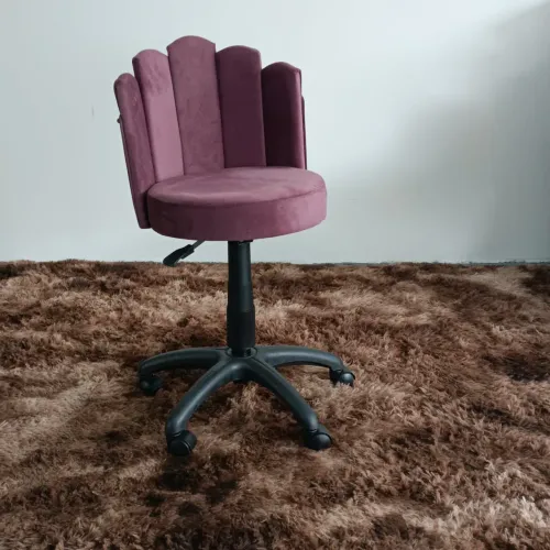 Poltrona  Mocho Petela Giratória Decorativa Estilo Concha