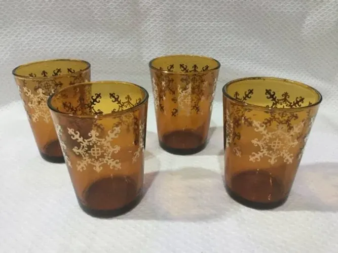 Copos Drink, Bar, Cor Bronze Com Dourado Anos 50 Raridade !!