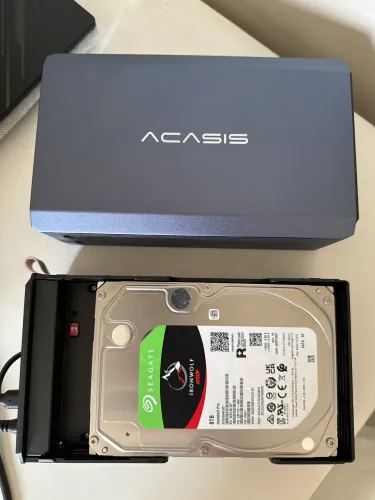 HD 8tb Seagate IronWolf pro 8tb + case Acasis dual bay com RAID USB c