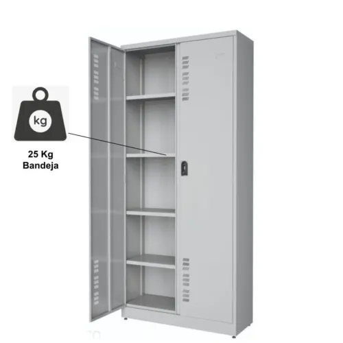 Armário de Aço POP c/ Portas PA 80 - 1,90×0,80×0,40m - MONTADO - CHAPA #26