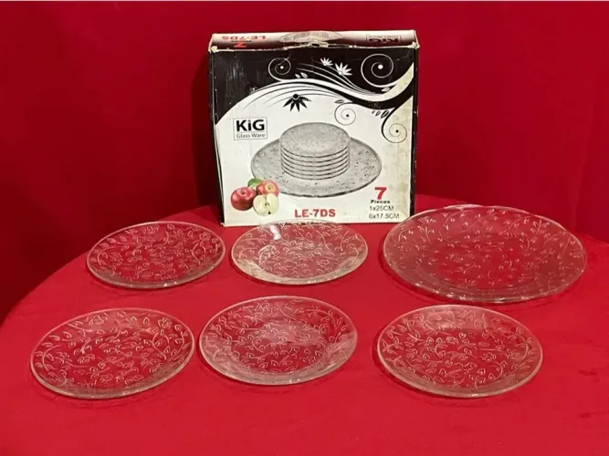 Conjunto de Pratos de Vidro KIG - 6 Peças