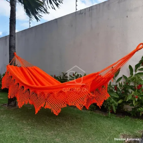 Rede De Descanso Para Casal Laranja Neon