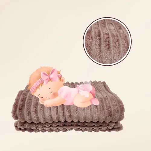 Cobertor Macio para Bebê - Pelúcia Aveludada Rosê