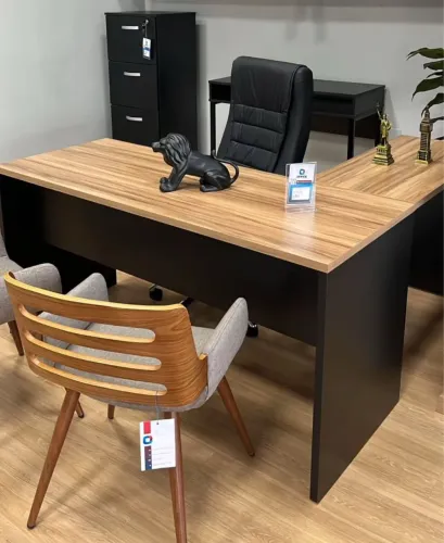MESA DE ESCRITORIO 1.50x1.60 em L MG/PT - LOJA IKONMIXOFFICE