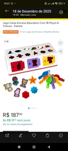 Brinquedo educativo de encaixe