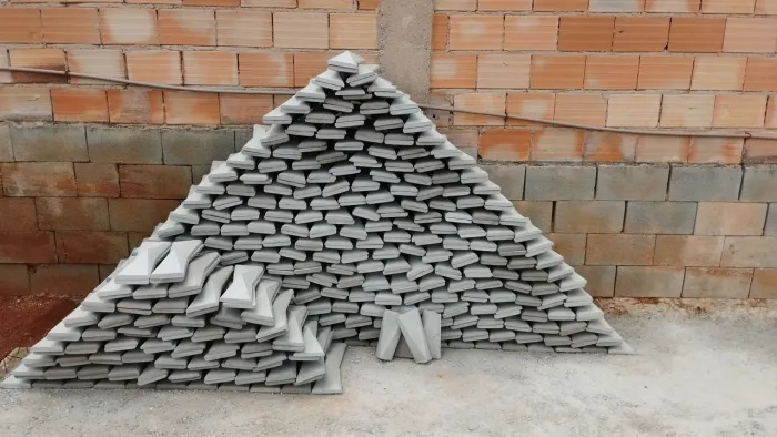 Peças de concreto para revestimento