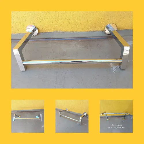 Arara de parede cromada 