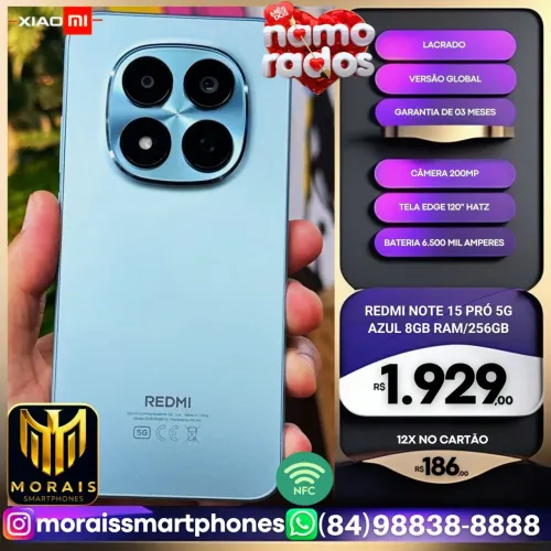 OFERTA - Note 15 Pró 5G - SILVER - 256GB | 8GB RAM - LACRADISSIMO 