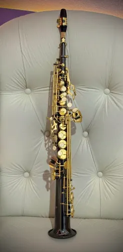 Saxofone Soprano Preto Onix com Boquilha Barkley 