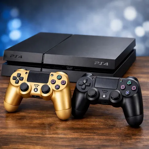 Play Station 4 + 2 controles e 5 jogos 