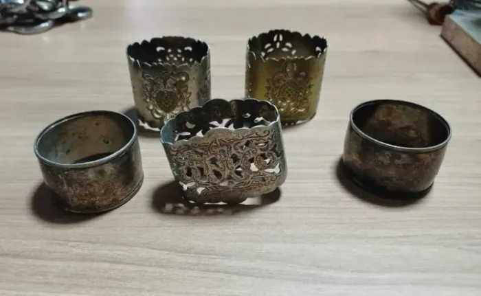 5 Porta Guardanapos espessurados a prata