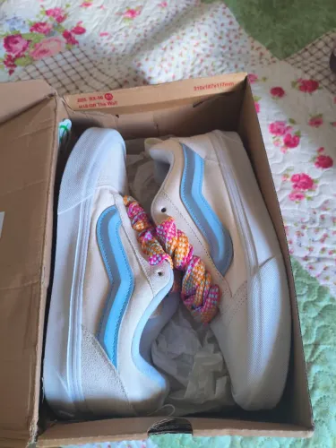 Tênis Vans Original Knu Skool White blue