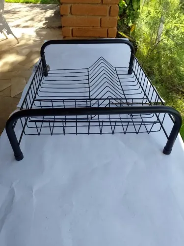 Escorredor cama tubo preto