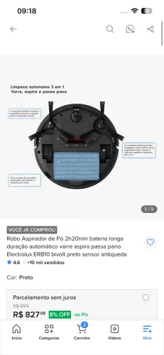 Aspirador ROBÔ - ELECTROLUX
