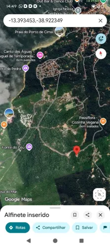 Vendo terreno Morro de são Paulo de 1000 mt2 na frente da rua que vai pra Fonte do céu