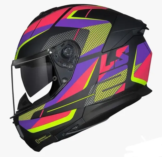 Capacete LS2 Stream 2 Road - preto/rosa fosco.
