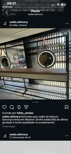 Bancada em mdf e espelhos