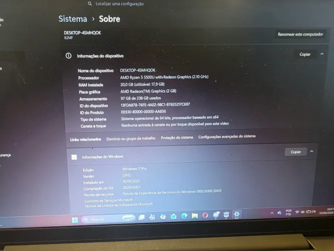 Notebook lenovo ideapad3 8GB de RAM