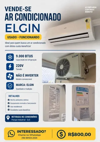 Ar-condicionado Elgin Split 9.000 BTU