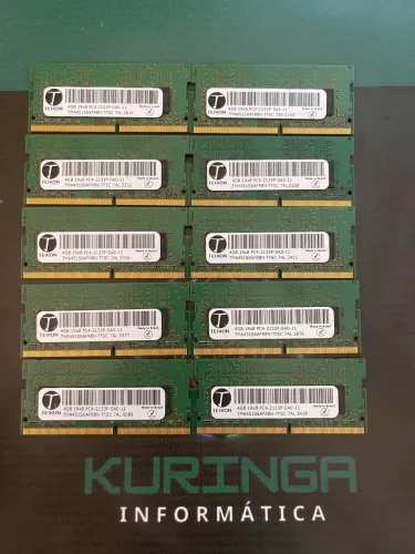 Lote de memórias DDR4 4gb notebook 10 unidades - semi nova. ? *R$ 899,99*