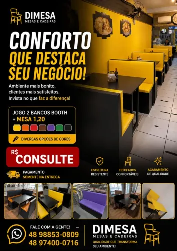 Jogo Booth bancos + mesa