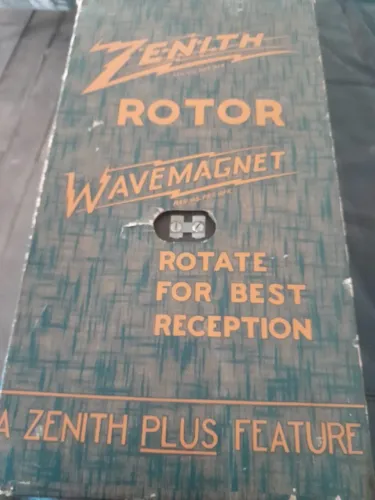 Antena antiga Zenith Rotor Wavemagnet, cx original,1940