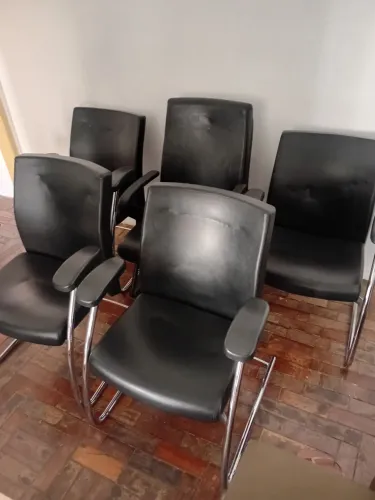 Cadeiras poltronas em couro fixas diretor presidente home office gamer