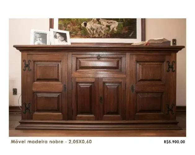 Movel madeira nobre - 2,05 x 0,60 m