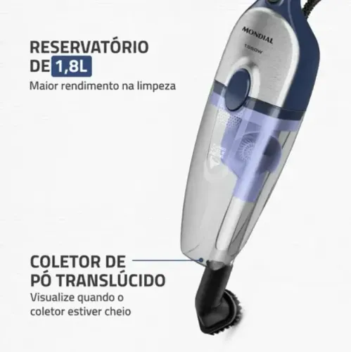 Aspirador de Pó Vertical Mondial Turbo Cycle HEPA 1550W | Excelente Estado