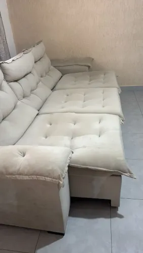 Sofá de 2.90, retrátil, com encosto reclinável em 03 posições em catraca!
