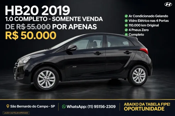 Hyundai HB20 Comf./c.plus/c.style 1.0 Flex 12V 2019