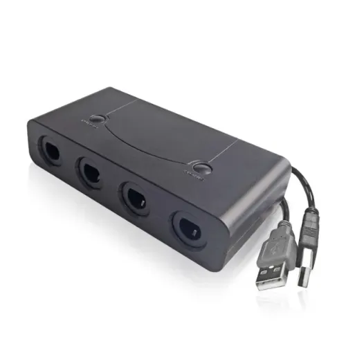 Adaptador para 4 Controles GameCube Compatível com Switch, Wii U e PC USB