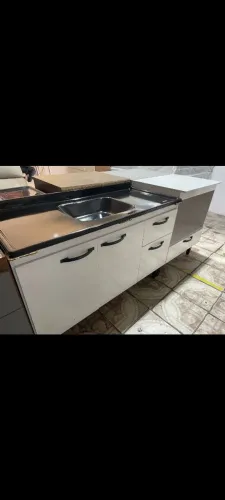 balcão Cooktop+balcão piá com marmorite 
