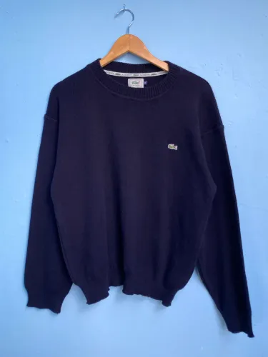 Suéter de Lã Lacoste Masculino Azul Marinho Original, Tamanho XL/GG