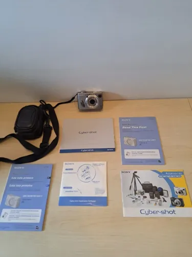  Sony Cyber-shot DSC-W5 Prata - Kit Colecionador Completo (Manuais + CD)