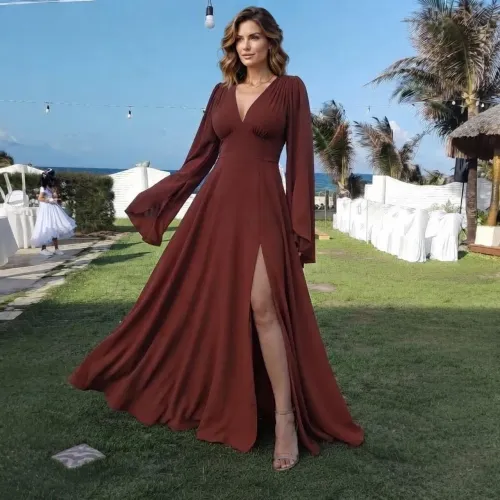 Vestido de Festa Longo de Madrinha - Usado 1x - veste até 44