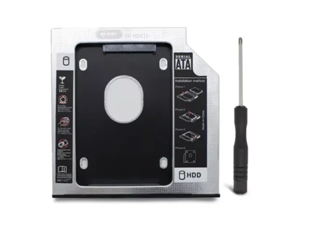 ADAPTADOR CADDY PARA SSD SATA 9.5MM KNUP KP-HD010