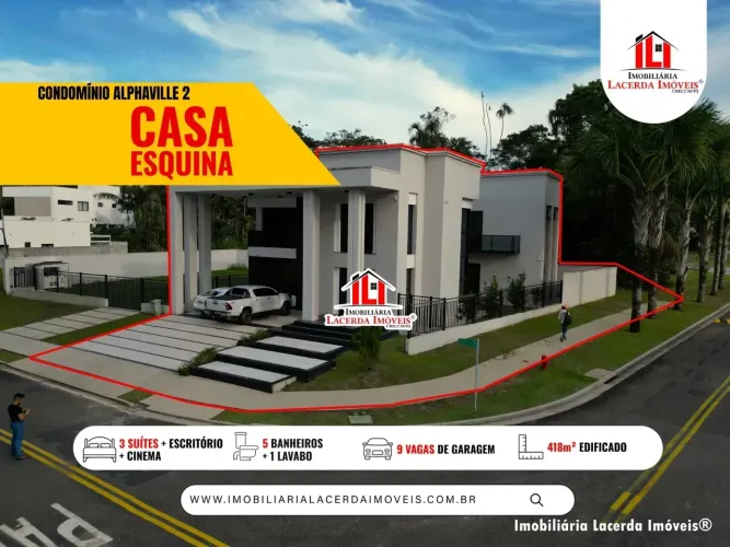 Casa Duplex Alphav90% Mobiliada com Energia solar e Gerador/ 3 Suítes 1 master + 1 Escritó