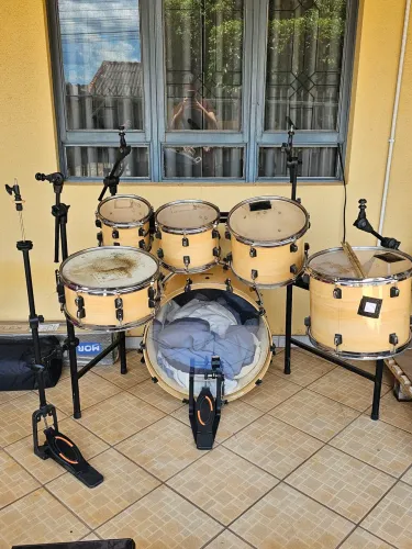 Bateria CrossRoad Natural Brilhante Com Rack - Rmv