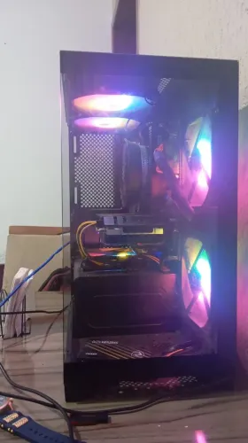 Pc gamer Ryzen 5 5500 16gb SSD 480gb rx580 8gb acompanha monitor