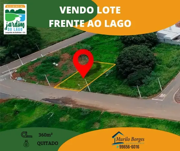 Vendo lote frente para o Lago de Leopoldo de Bulhões 360 metros quadrados