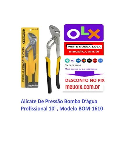 Alicate De Pressão Bomba D?água Profissional 10" Modelo BOM-1610