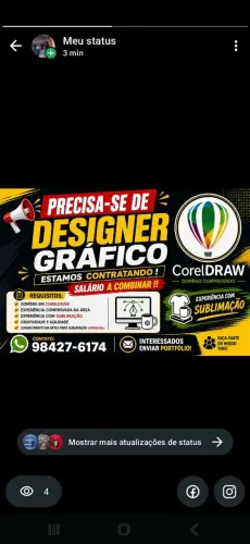 Designer com experiência sublimação